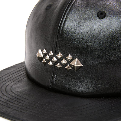 STUDS LEATHER SOLID CAP