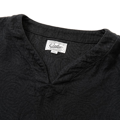 SPIRAL PATTERN JACQUARD KEY NECK CUTSEW