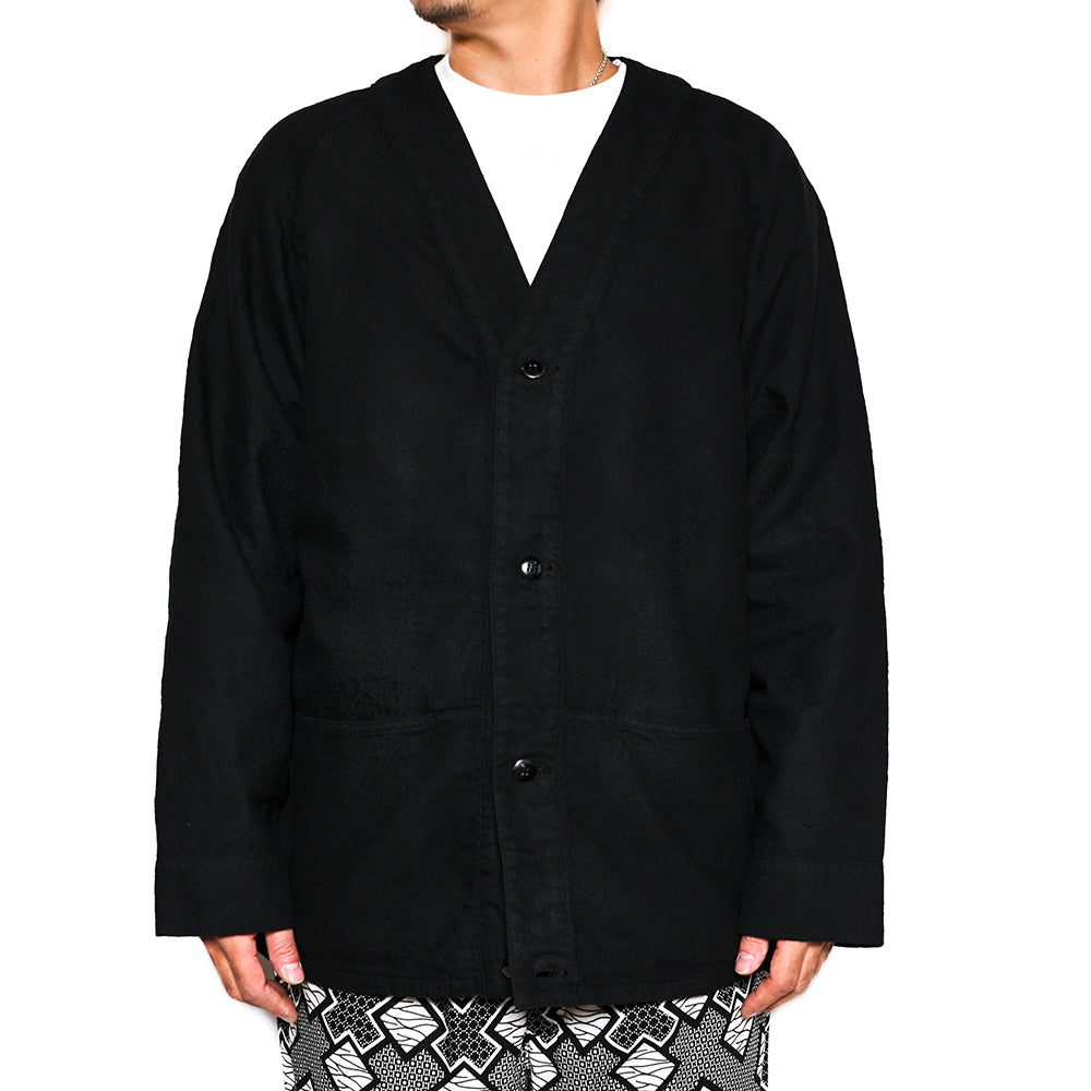 ALLOVER SPIRAL PATTERN JARQUARD OVERSIZE CARDIGAN