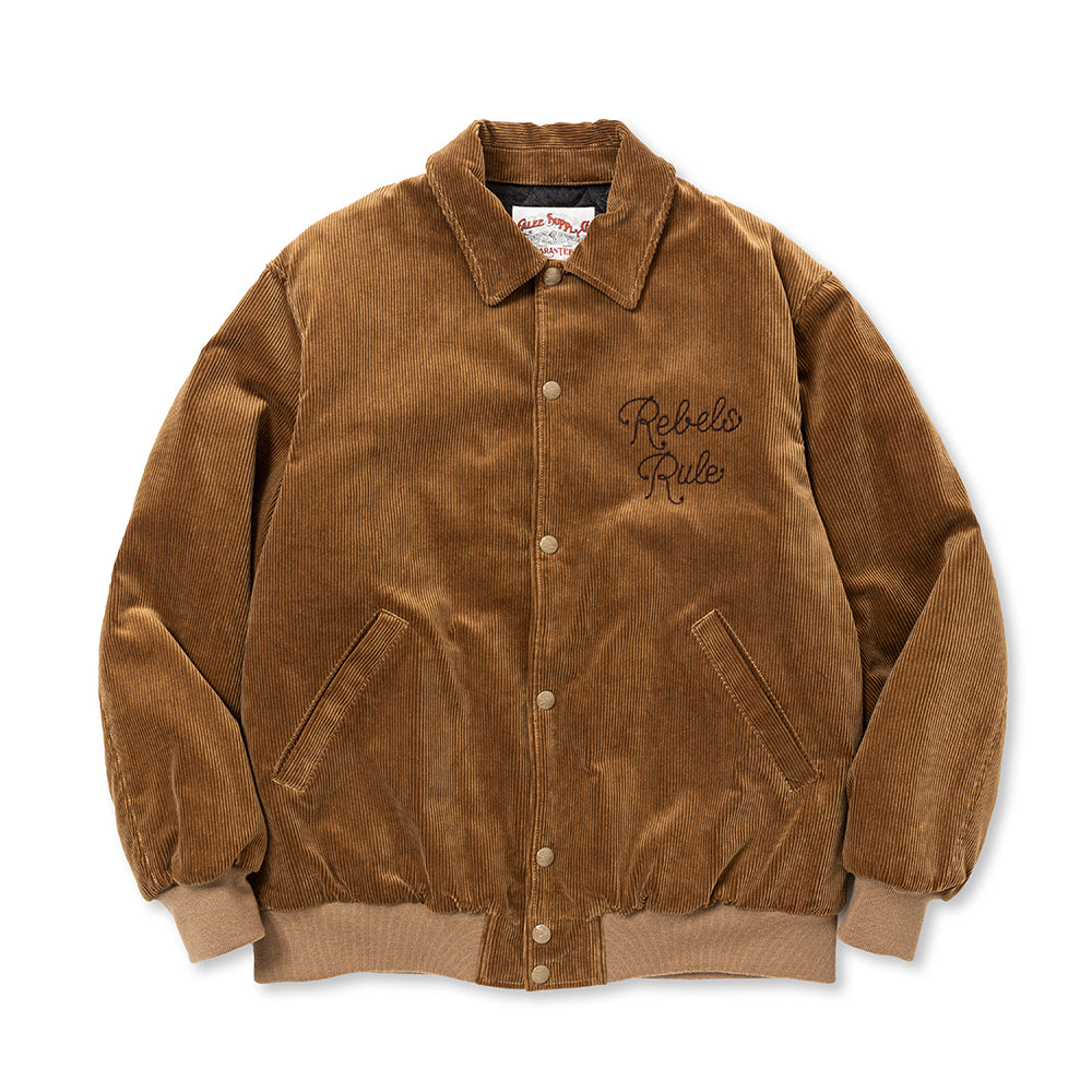 EMBROIDERY CORDUROY AWARD TYPE JACKET