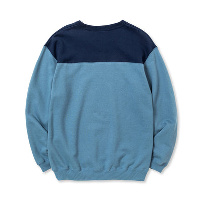 EMBROIDERY BICOLOR CREW NECK SW