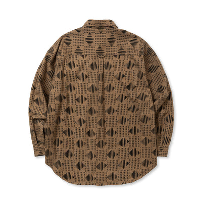 AFRICAN CHECK PATTERN NEL L/S SH