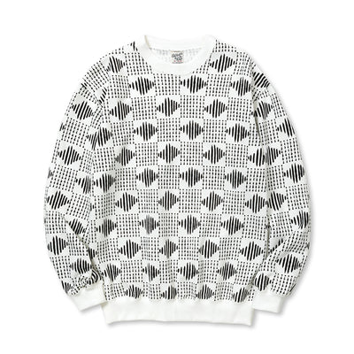 AFRICAN CHECK PATTERN CREW NECK SW