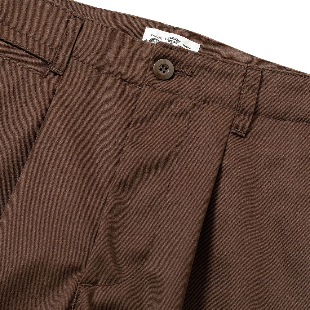 T/C TWILL TUCK WIDE TROUSERS