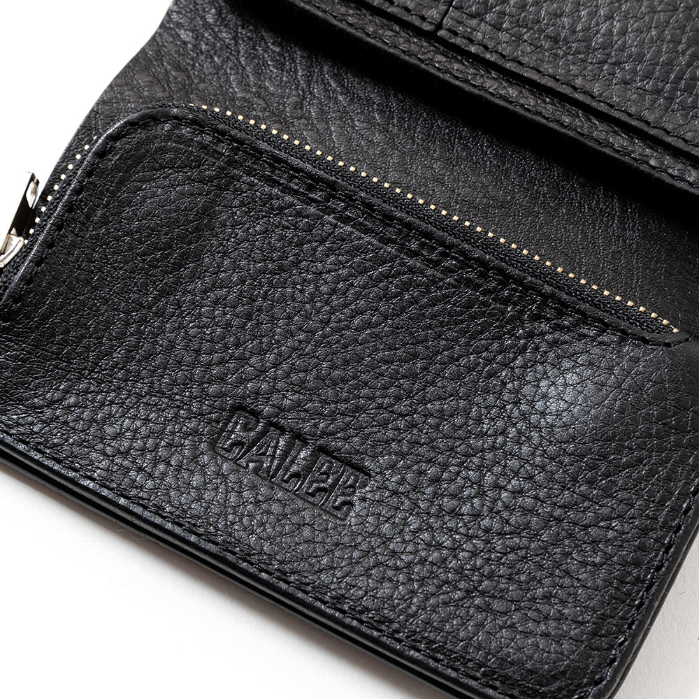 PLANE LEATHER FLAP HALF WALLET ＜STUDS CHARM＞ – CALEE ONLINE STORE