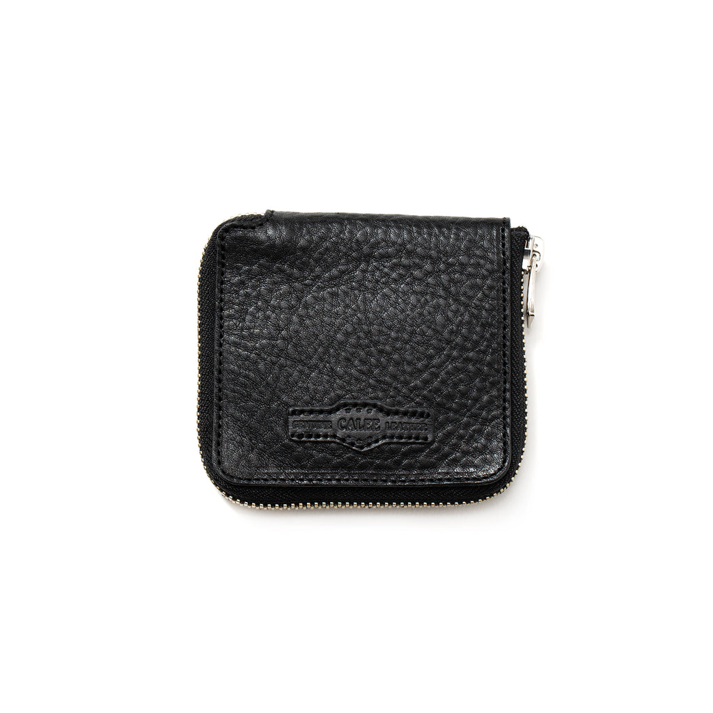 ROUND ZIP LEATHER SHORT WALLET – CALEE ONLINE STORE