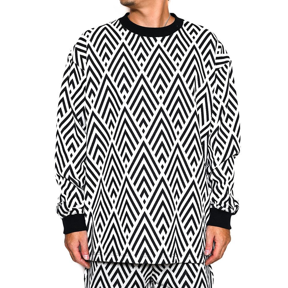 22 GAUGE DOUBLE JACQUARD WIDE SHILHOUETTE CUTSEW