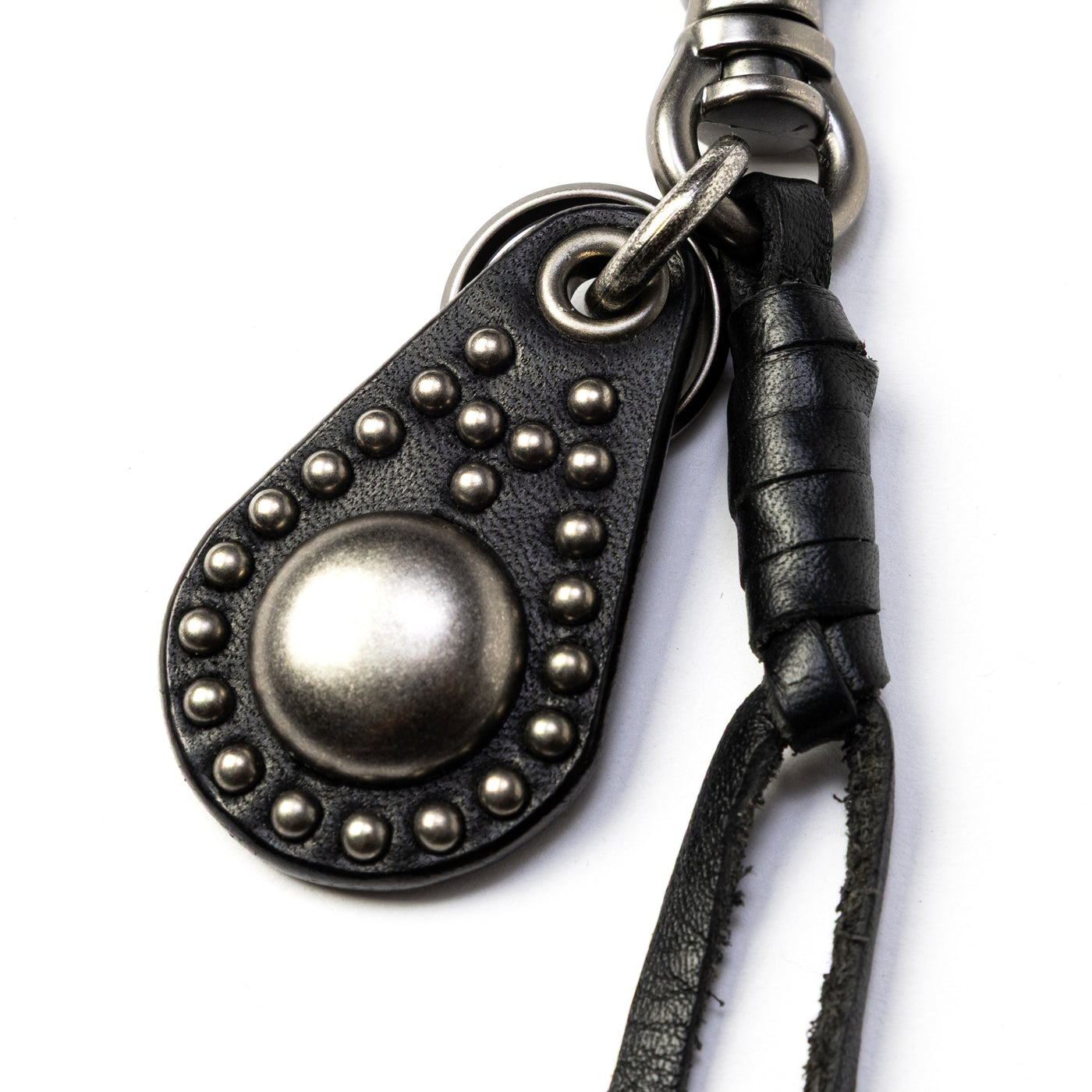 STUDS LEATHER CHARM KEY RING – CALEE ONLINE STORE
