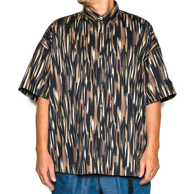 BRUSH HANDLE PATTERN WIDE SILHOUETTE S/S SHIRT