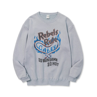 "REBELS RULE" CREW NECK SW ＜NATURALLY PAINT DESIGN＞