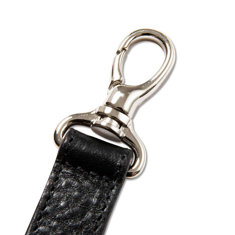 SILVER STAR CONCHO LEATHER KEY RING