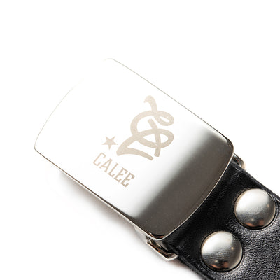 CAL LOGO LEATHER BUCKLE BELT