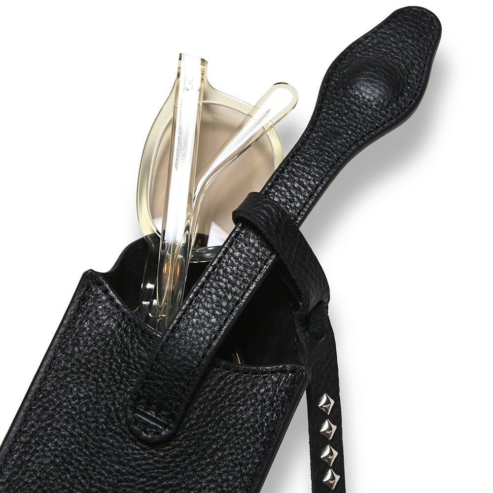 BLACK STUDS LEATHER MULTI WALLET – CALEE ONLINE STORE