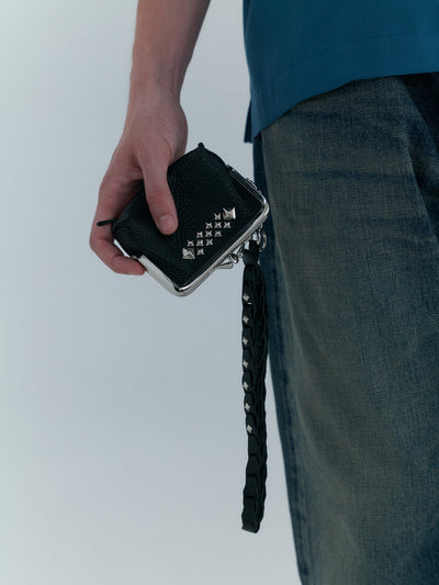 STUDS LEATHER INTERNAL FLEX FRAME TYPE 2WAY MULTI WALLET