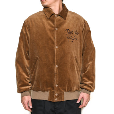 EMBROIDERY CORDUROY AWARD TYPE JACKET