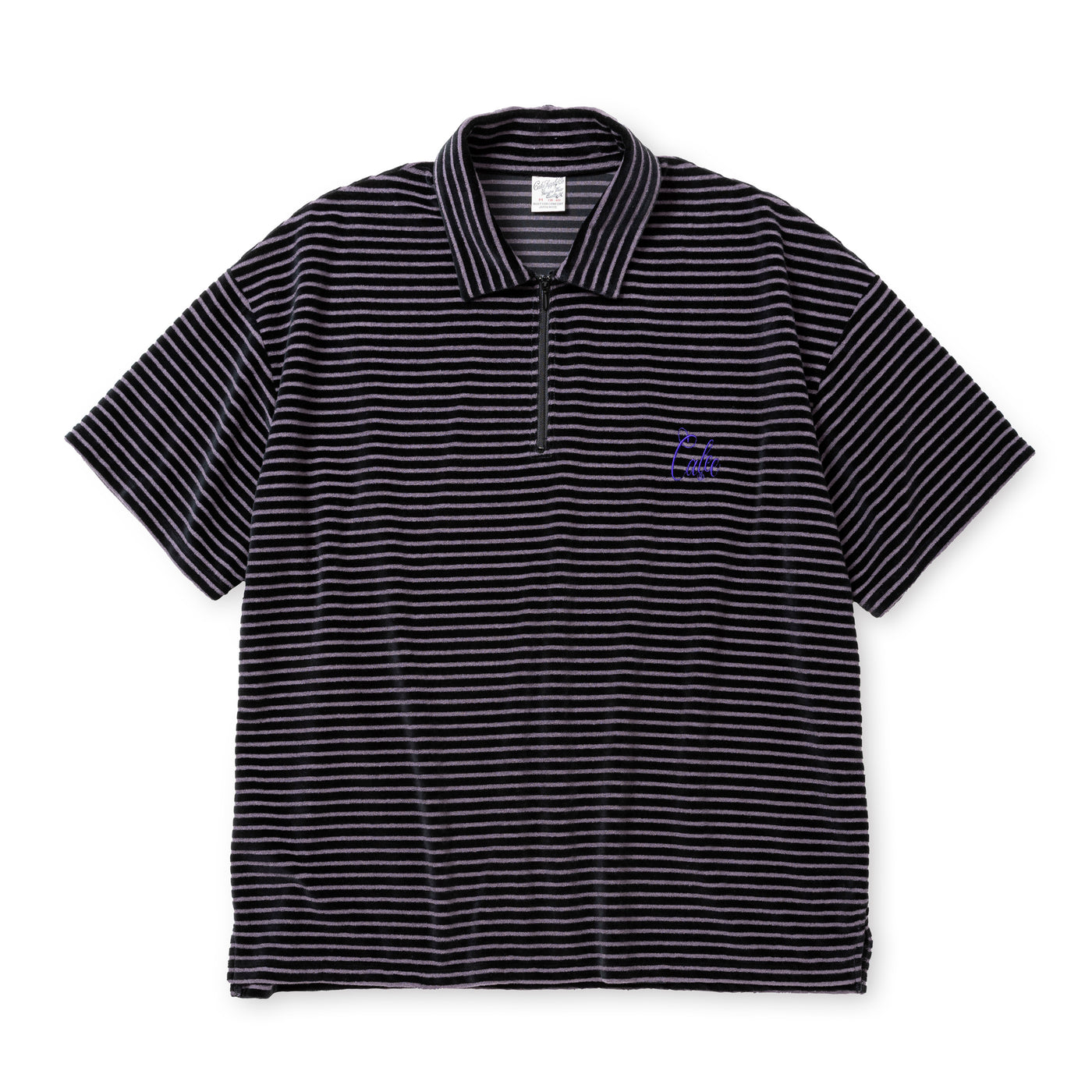 BORDER VELOUR PILE ZIP POLO