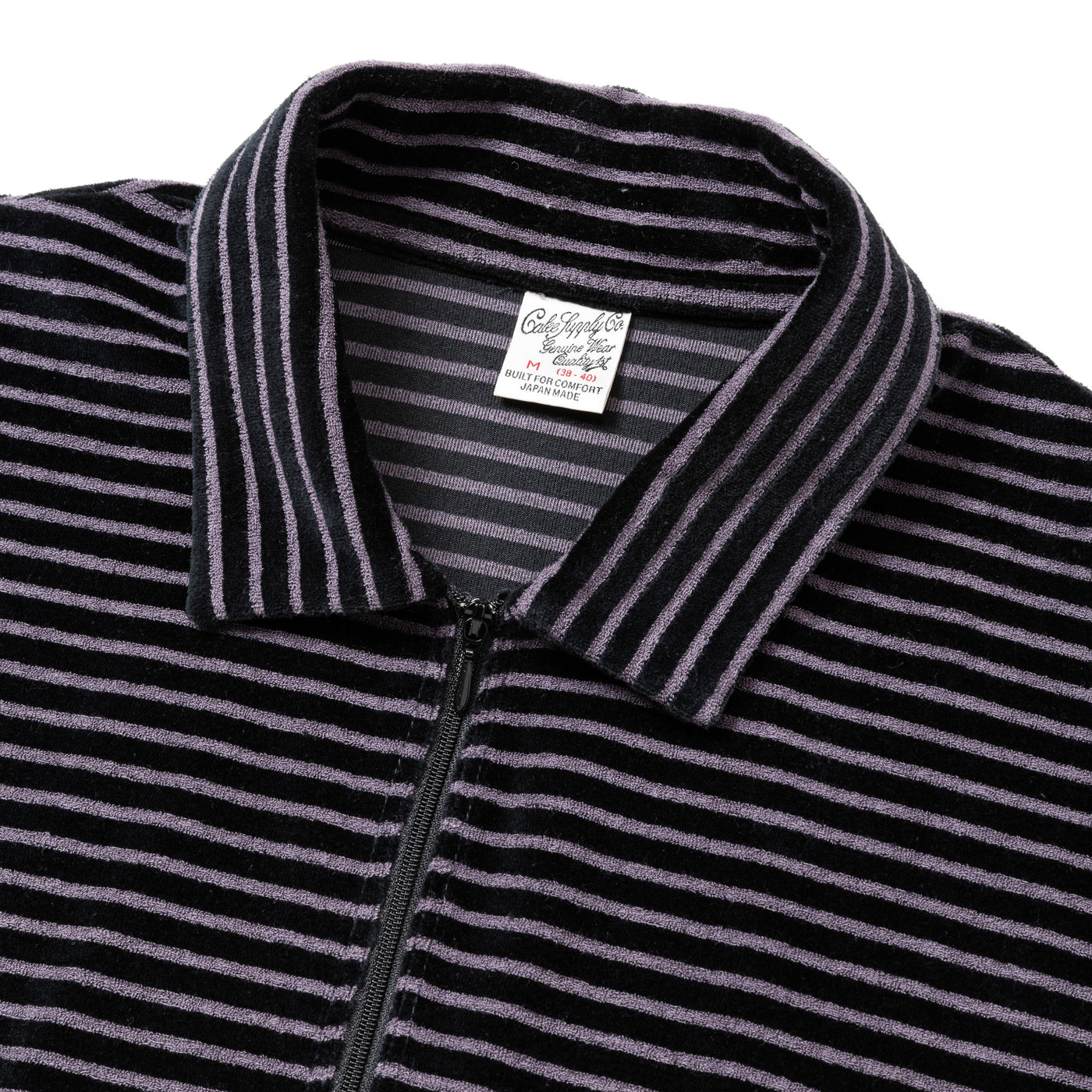 BORDER VELOUR PILE ZIP POLO