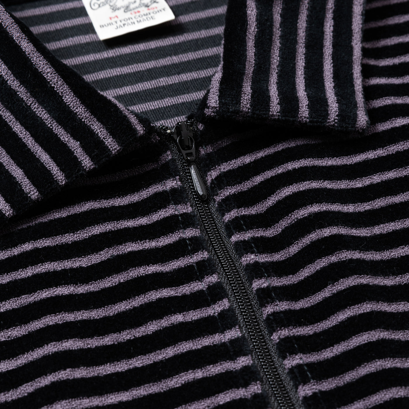 BORDER VELOUR PILE ZIP POLO