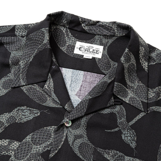 トップス CALEE SNAKE PATTERN SH LIMITED BLK XL ALLOVER SNAKE PATTERN SH ＜EXCLUSIVE＞ – CALEE ONLINE STORE