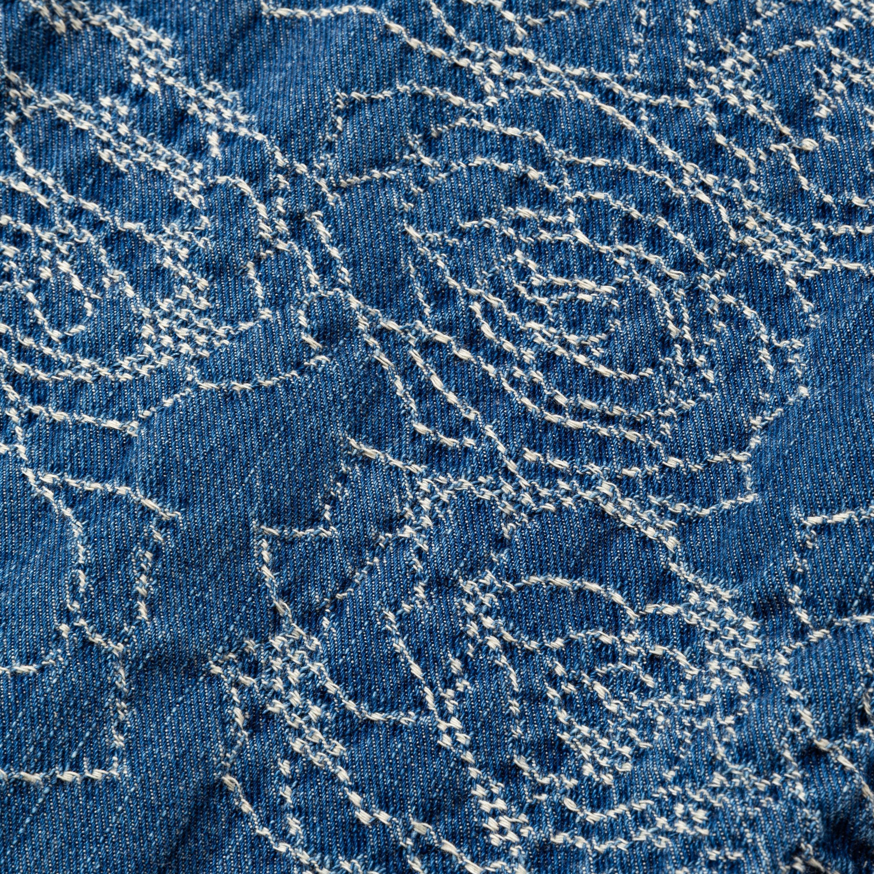 ROSE PATTERN JACQUARD DENIM SLACKS – CALEE ONLINE STORE