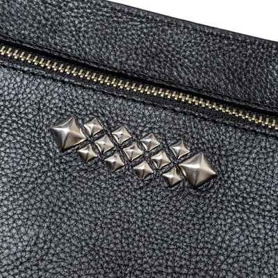 STUDS LEATHER ZIP SACOCHE