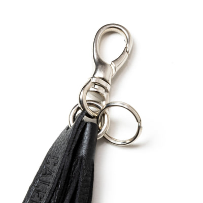 STUDS & TASSEL LEATHER LONG KEY RING