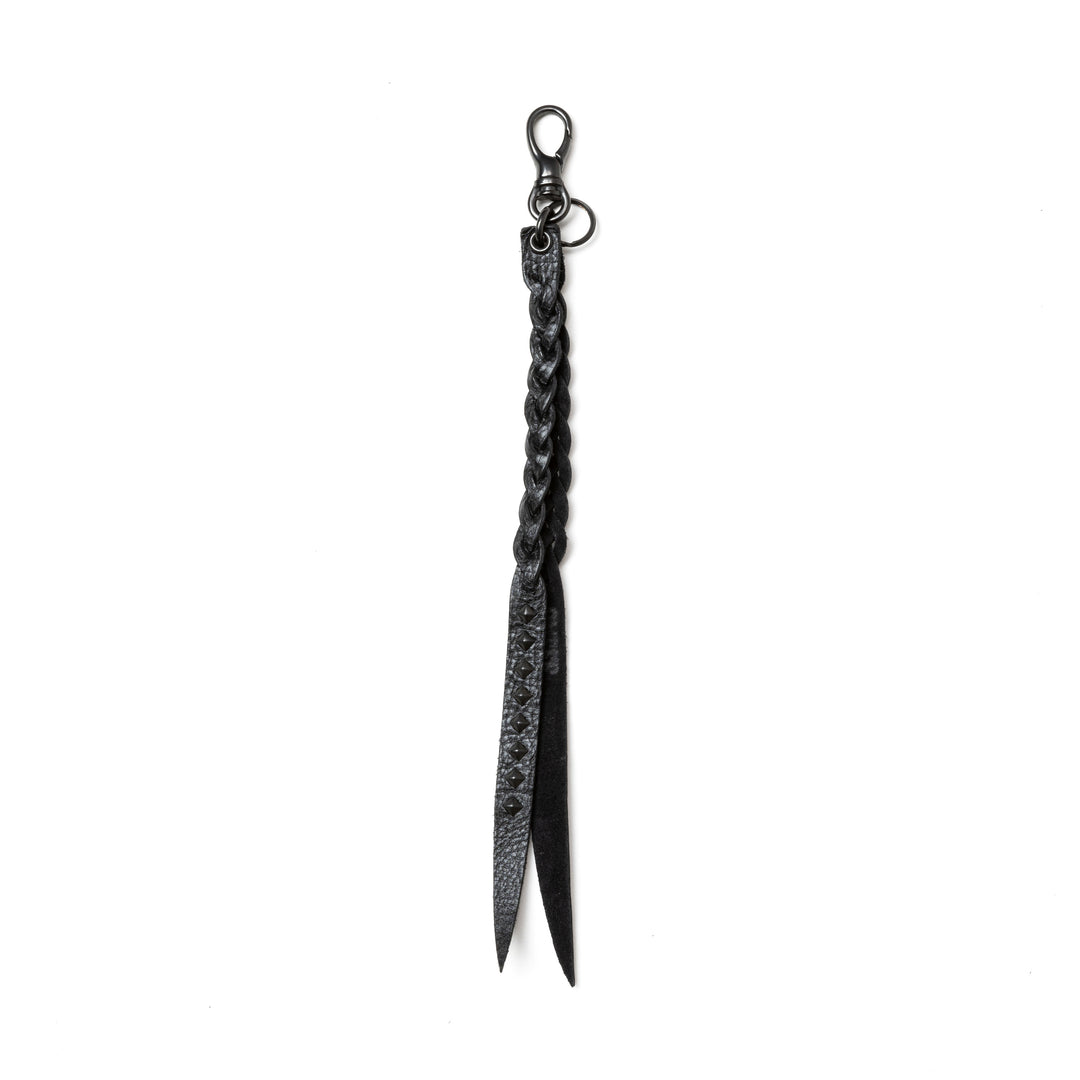 CALEE　KNITTING LEATHER KEY RING STUDS & KNITTING LEATHER LONG KEY RING ＜TYPE A＞ – CALEE