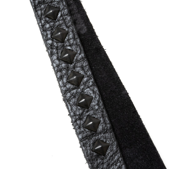 calee キーリング ロング 本物 CALEE - STUDS LEATHER LONG KEY RING (BLACK) / スタッズ