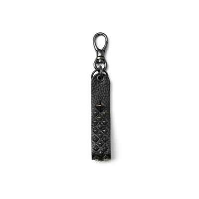 STUDS LEATHER FLAT KEY RING