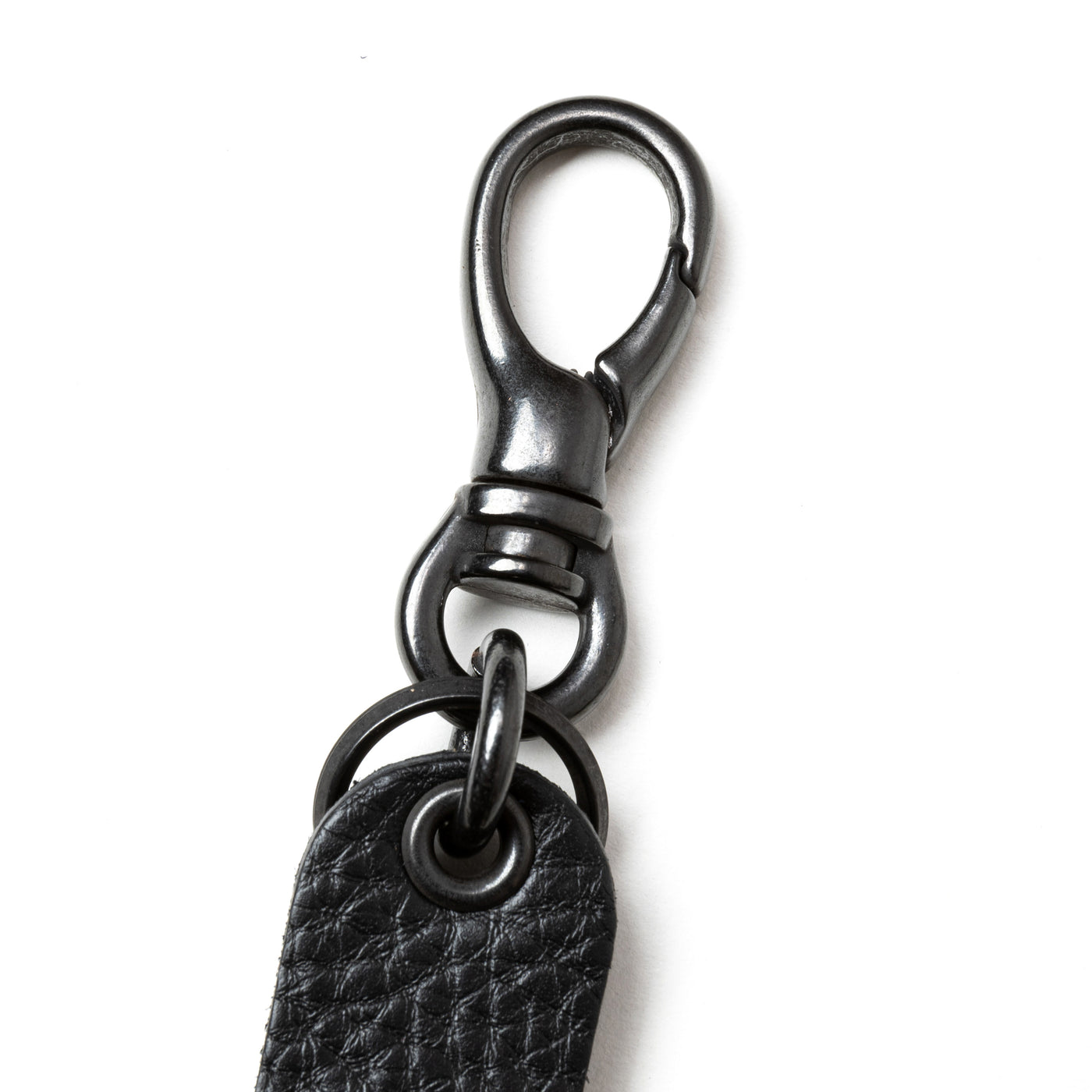 STUDS LEATHER FLAT KEY RING