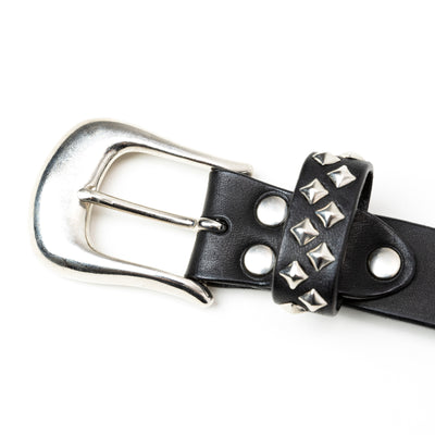 STUDS LEATHER NARROW BELT ＜TYPE B＞