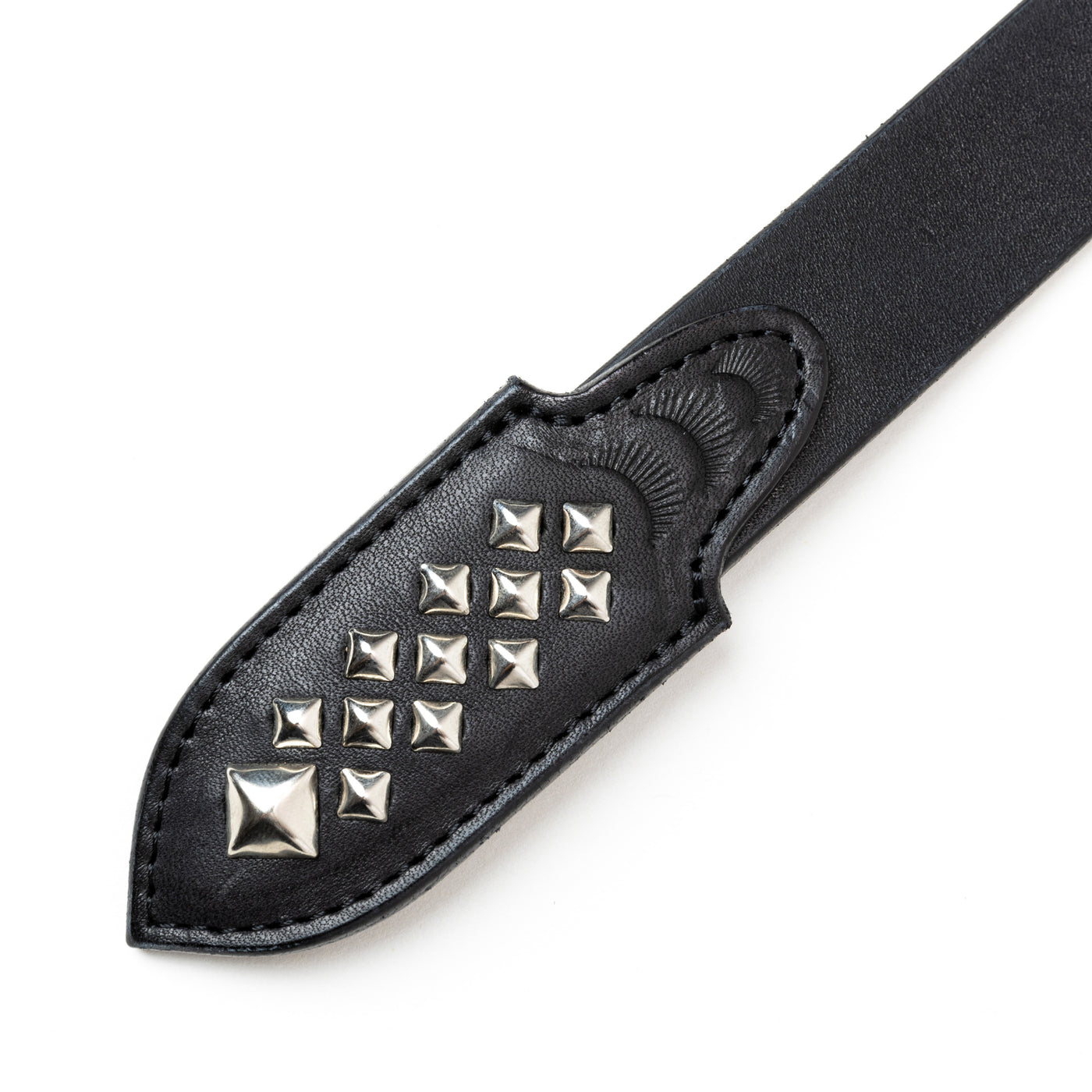 STUDS LEATHER NARROW BELT ＜TYPE B＞