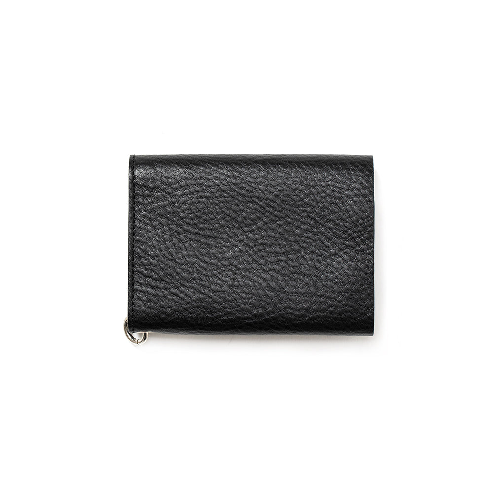 STUDS LEATHER FLAP HALF WALLET