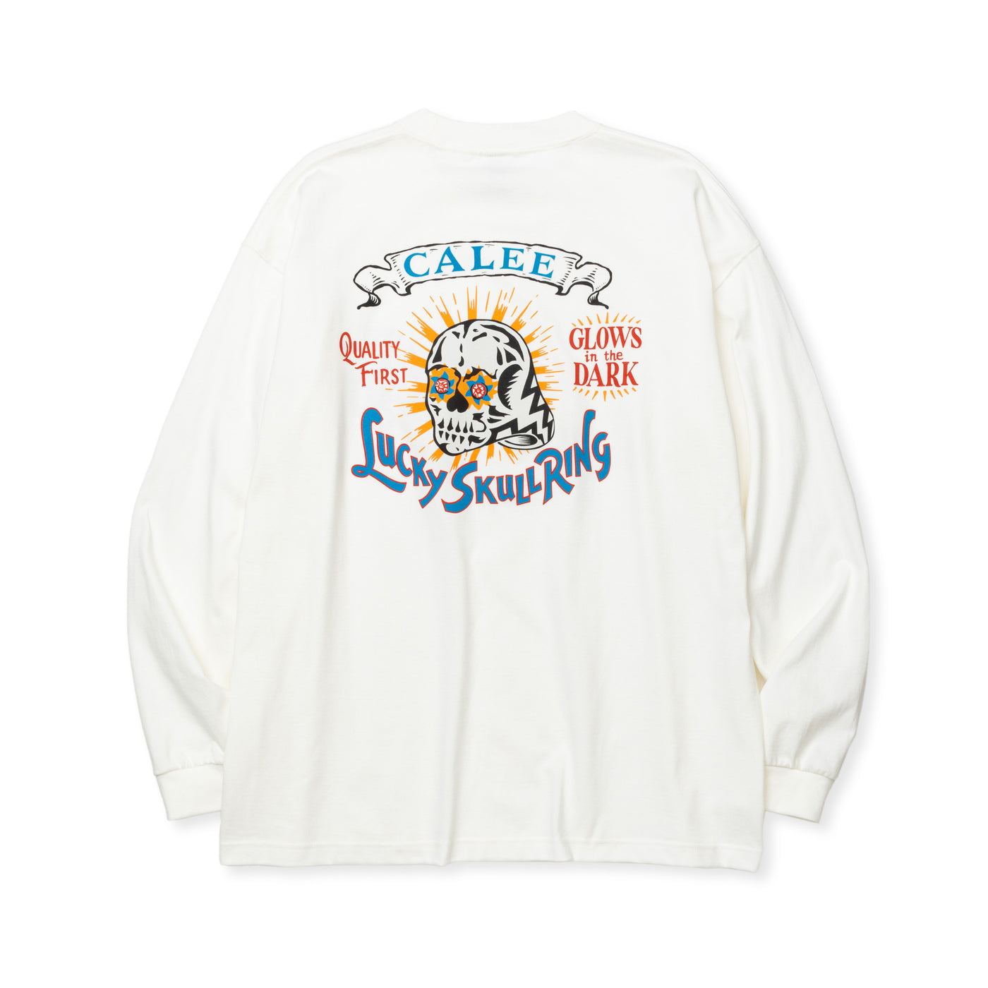 LUCKY SKULL RING LOGO DROP SHOULDER L/S TEE