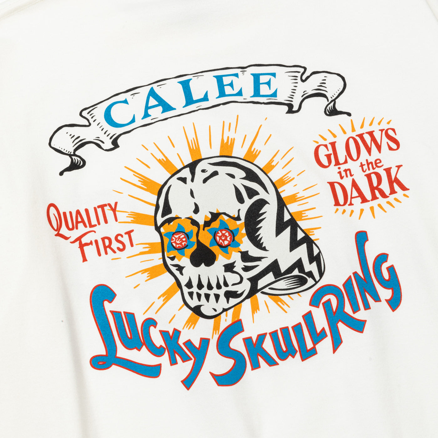 LUCKY SKULL RING LOGO DROP SHOULDER L/S TEE