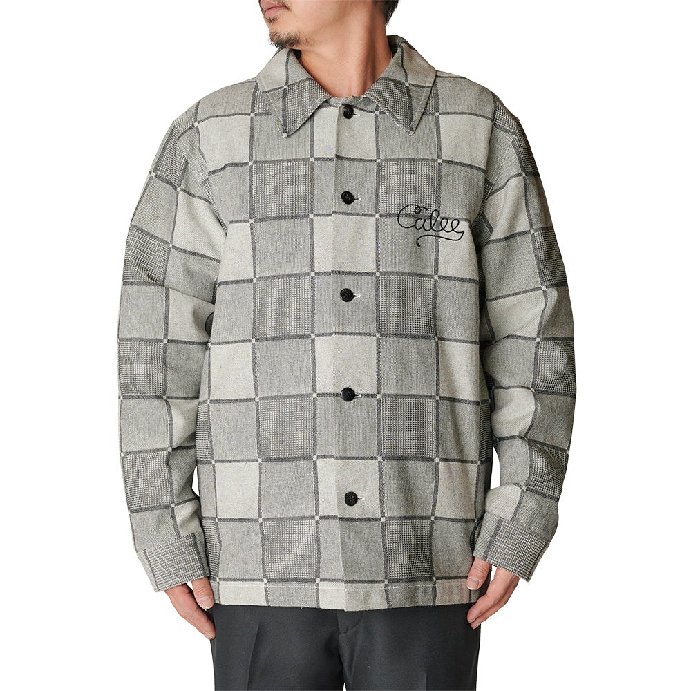 BLOCK CHECK OVER SIZE SHIRT JACKET