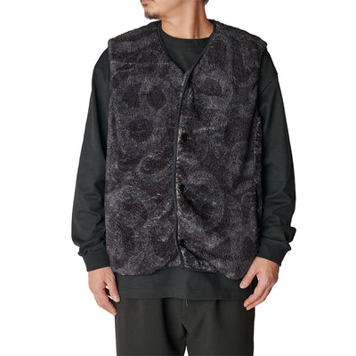 NYLON RIP FLEECE WAIST COAT ＜SNAKE PATTERN＞