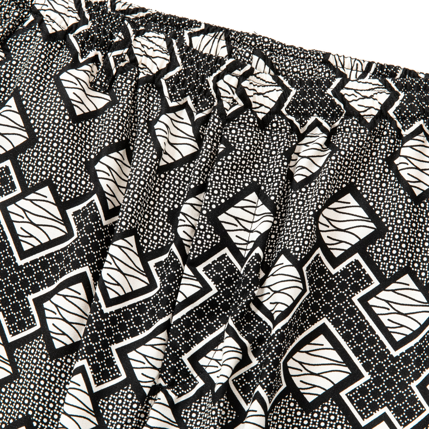 GEOMETRIC PATTERN AMUZEN CLOTH EASY TROUSERS