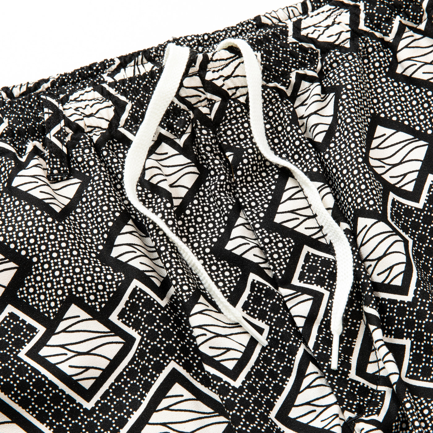 GEOMETRIC PATTERN AMUZEN CLOTH EASY TROUSERS