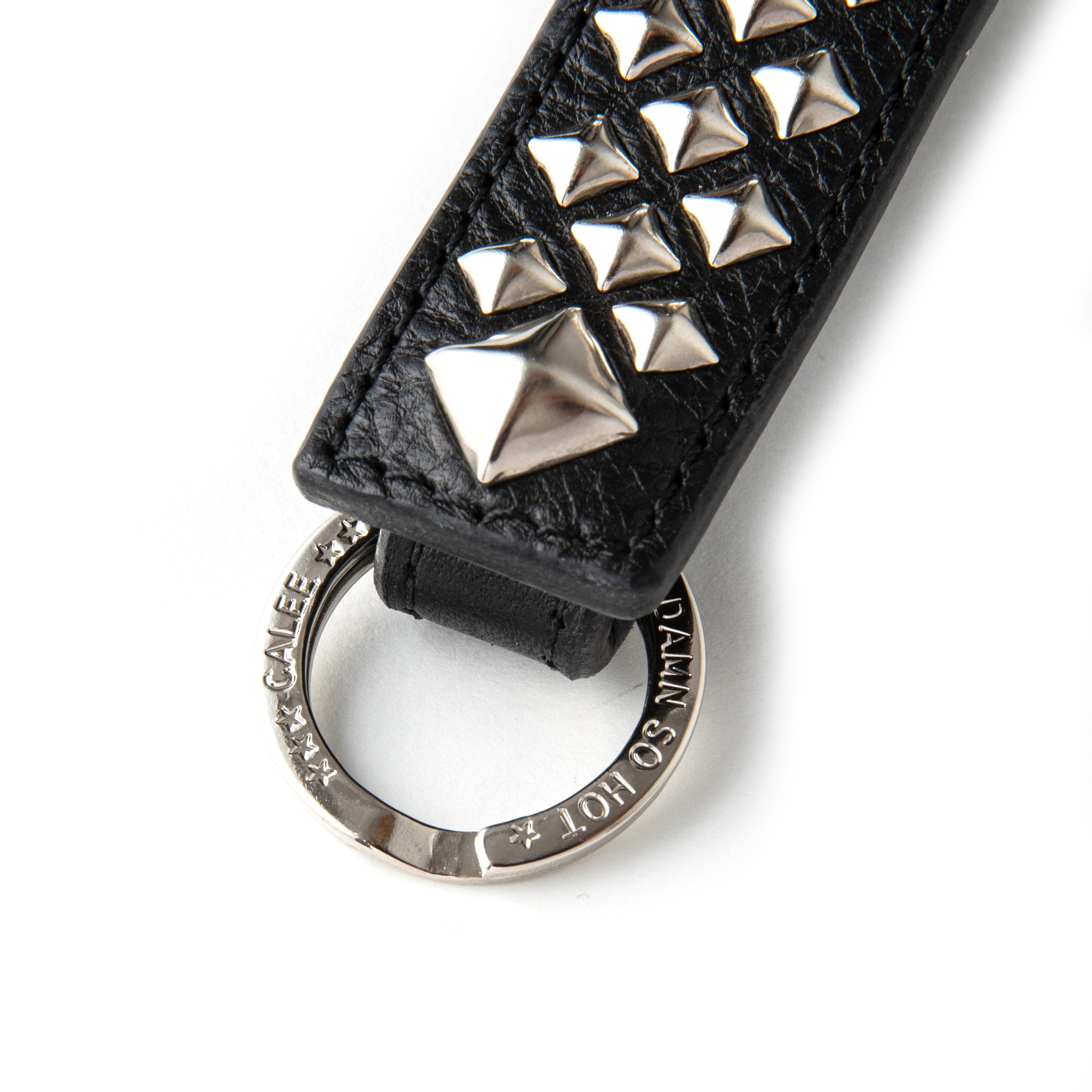 STUDS LEATHER SNAP KEY RING – CALEE ONLINE STORE