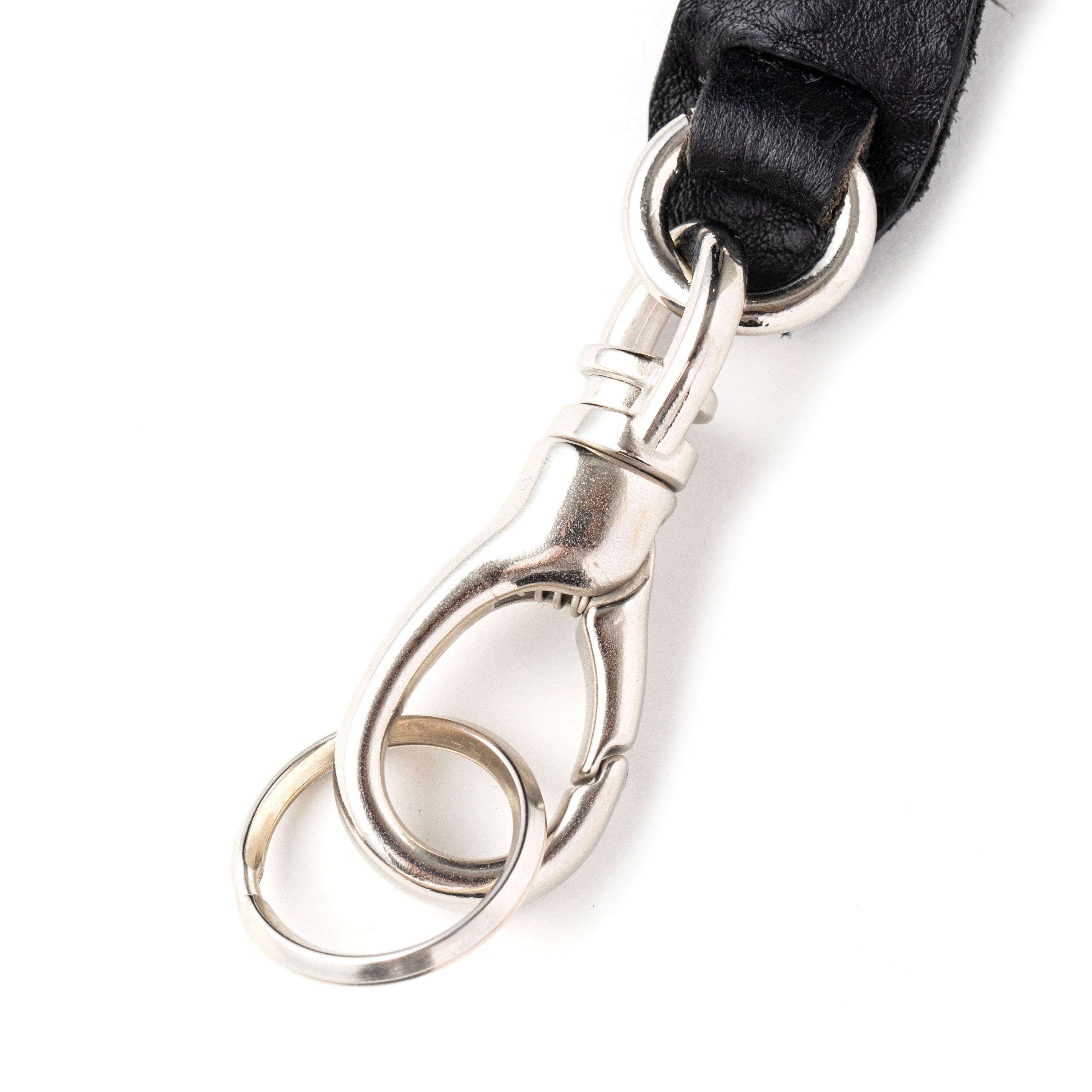 アクセサリー calee CALEE キャリー STUDS LEATHER FLAT SHORT KEY RING