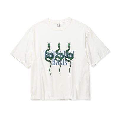 DROP SHOULDER "INDIVIDUAL BASIS" SNAKE LOGO TEE