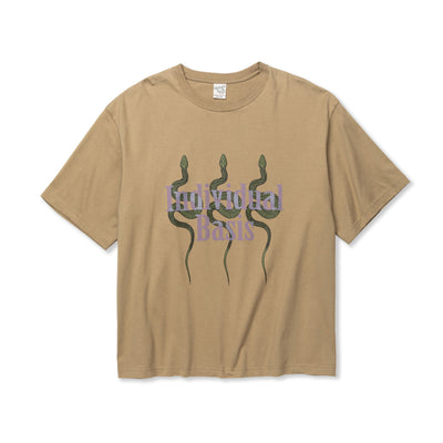 DROP SHOULDER "INDIVIDUAL BASIS" SNAKE LOGO TEE