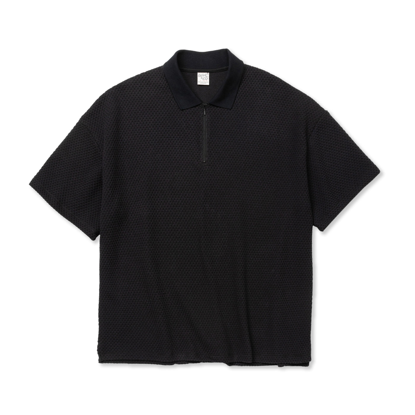 DOUBLE FACE DROP SHOULDER ZIP POLO