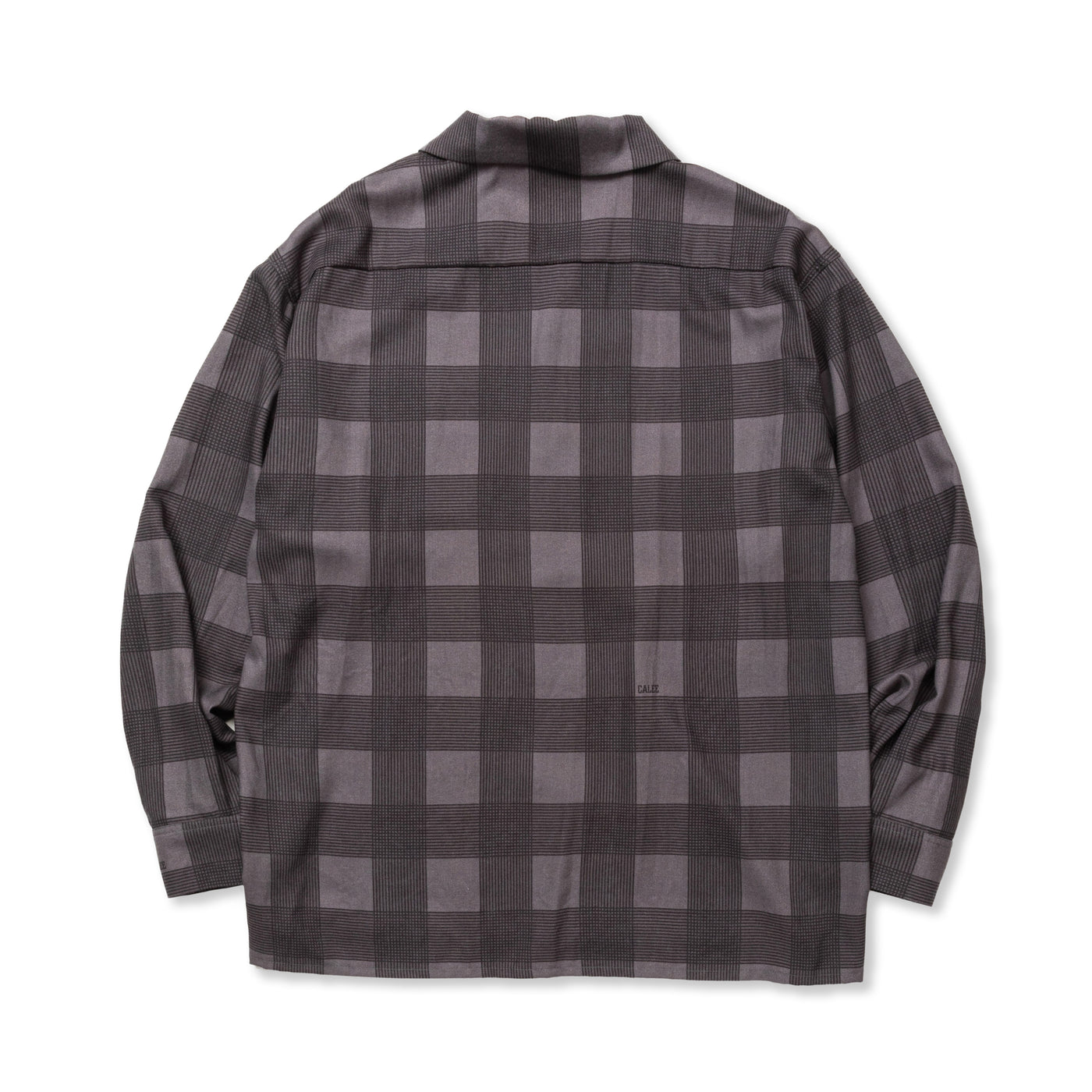 RAYON CHECK OPEN COLLAR L/S SH