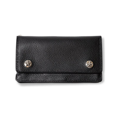 SILVER STAR CONCHO LEATHER LONG WALLET