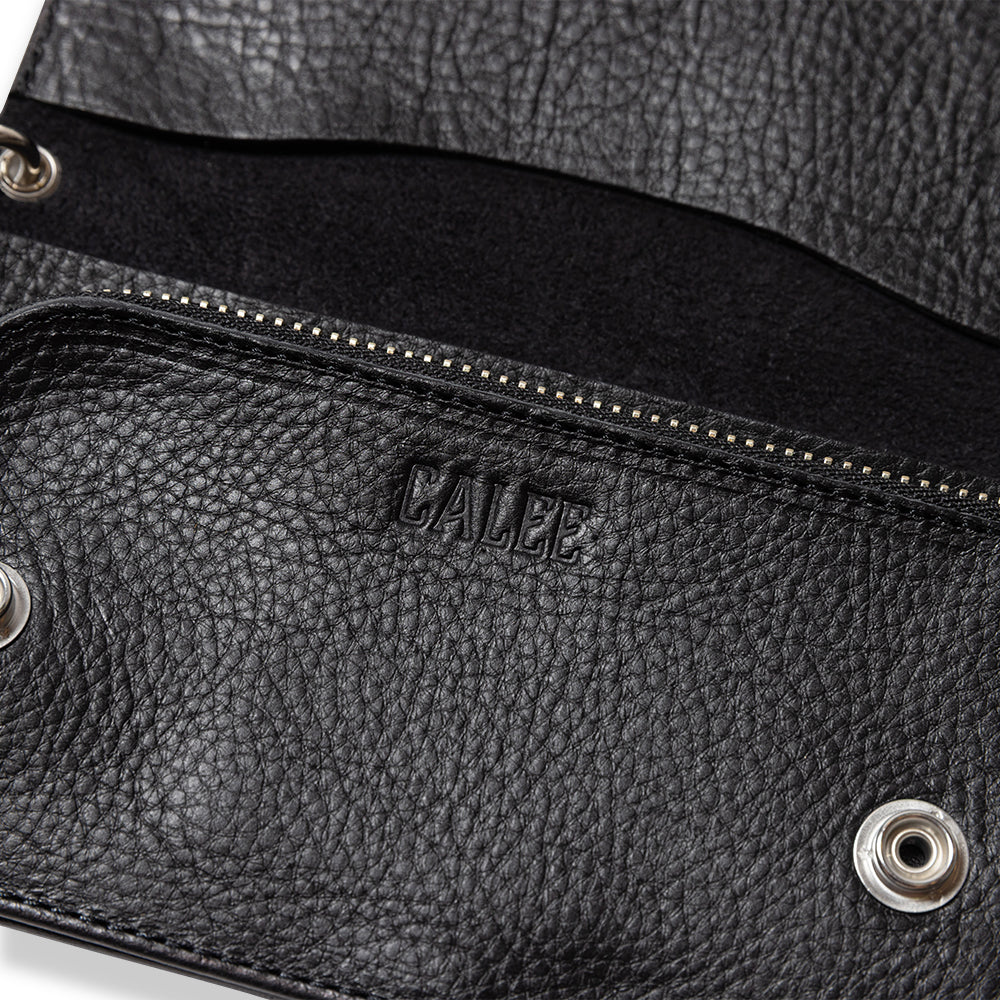SILVER STAR CONCHO LEATHER LONG WALLET
