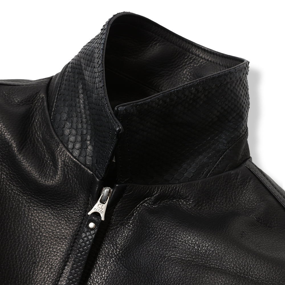 LEATHER SWINGTOP ＜WITH PYTHON LEATHER＞