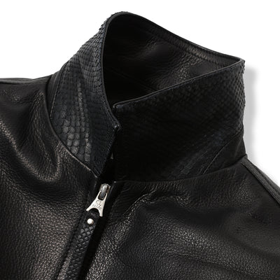 LEATHER SWINGTOP ＜WITH PYTHON LEATHER＞