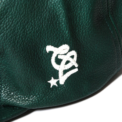 CAL LOGO LEATHER SOLID CAP